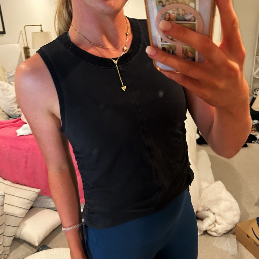 Black Tank Top with ties on side size 4